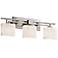 Fusion - Aero 3-Light LED Rectangular Bath Bar - Ribbon - Nickel