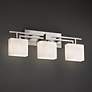 1_Fusion - Aero 3-Light LED Rectangular Bath Bar - Ribbon - Nickel