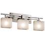 2_Fusion - Aero 3-Light LED Rectangular Bath Bar - Weave - Nickel