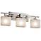 Fusion - Aero 3-Light LED Rectangular Bath Bar - Weave - Nickel