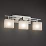 1_Fusion - Aero 3-Light LED Rectangular Bath Bar - Weave - Nickel