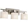 Fusion - Aero 3-Light Oval Bath Bar - Ribbon - Nickel