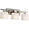 Fusion - Aero 3-Light Oval Bath Bar - Ribbon - Nickel