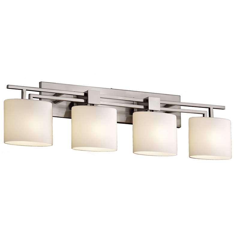 Image 3 Fusion Aero 36" Wide Brushed Nickel 4-Light Bath Light