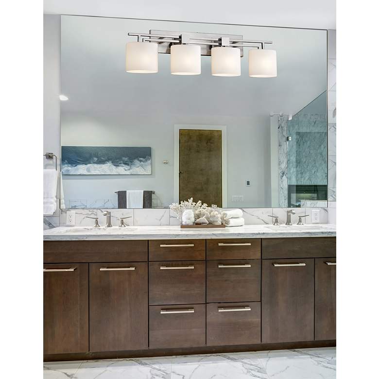 Image 4 Fusion Aero 36" Wide Brushed Nickel 4-Light Bath Light more views