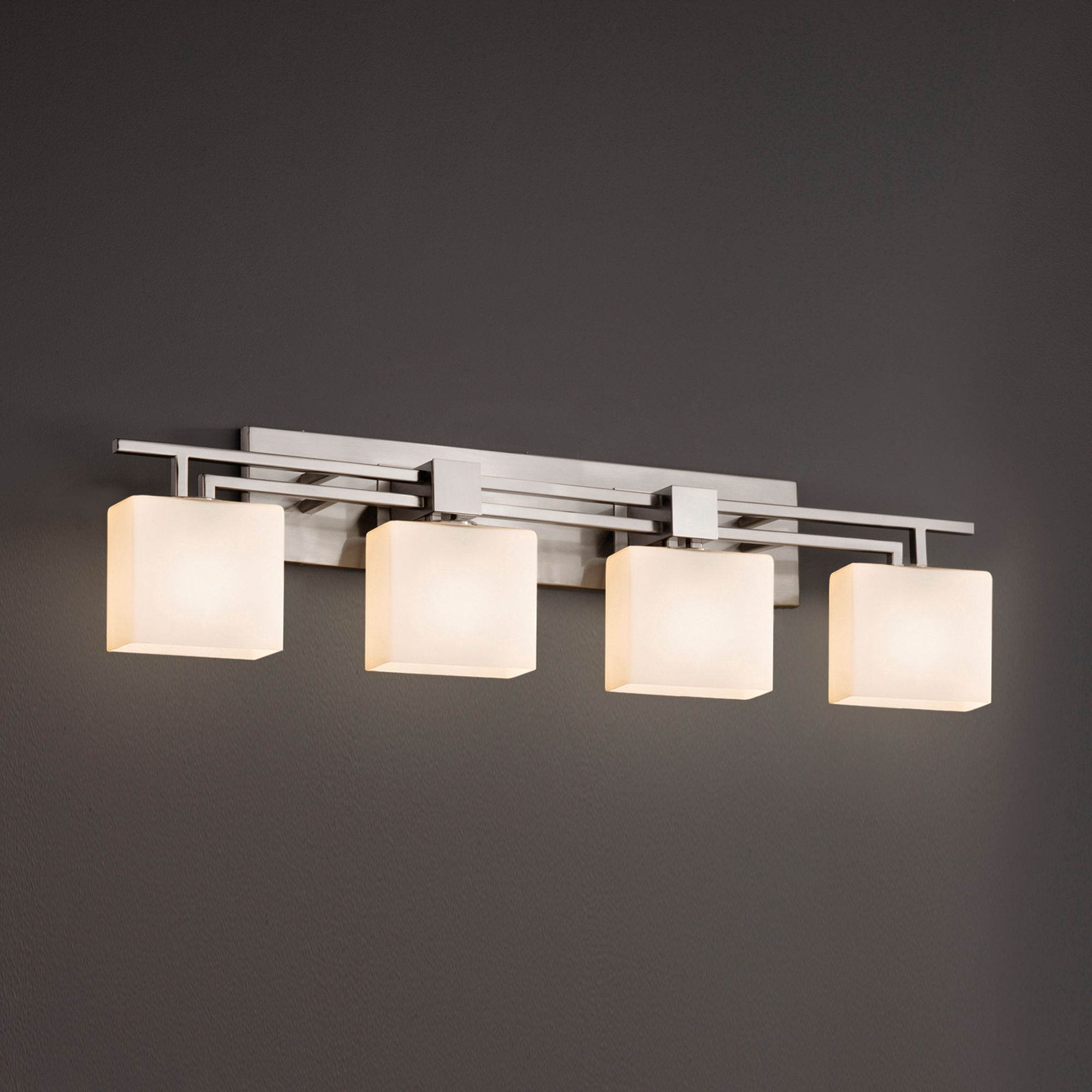 Image 3 Fusion Aero 36" Wide Brushed Nickel 4-Light LED Bath Light more views