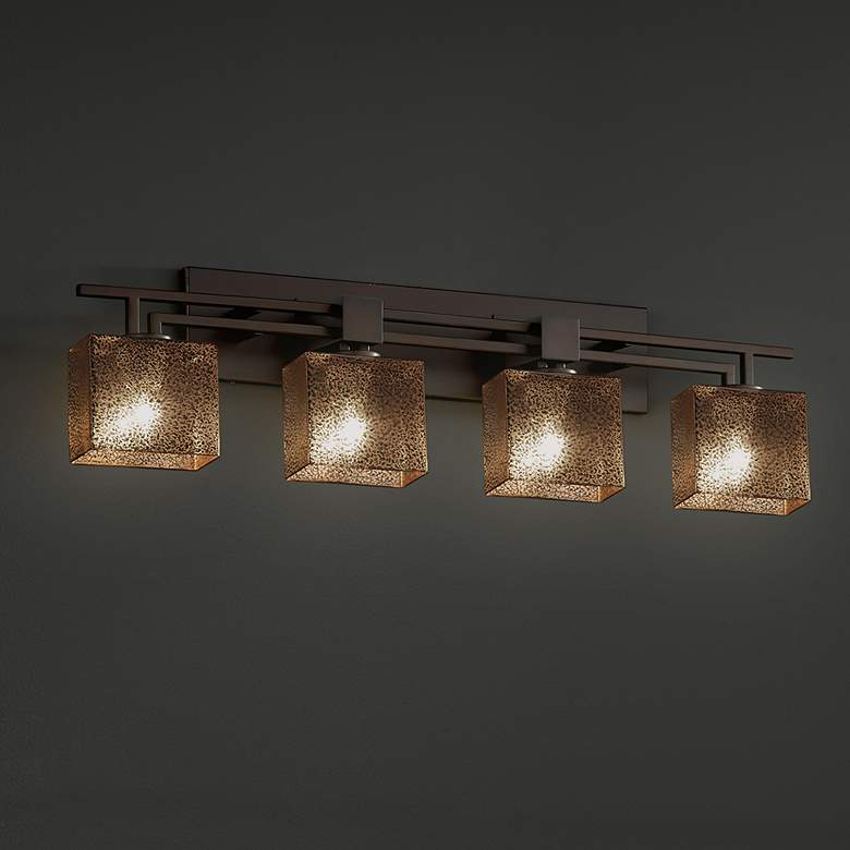 Image 1 Fusion Aero 36" Wide Dark Bronze 4-Light Bath Light