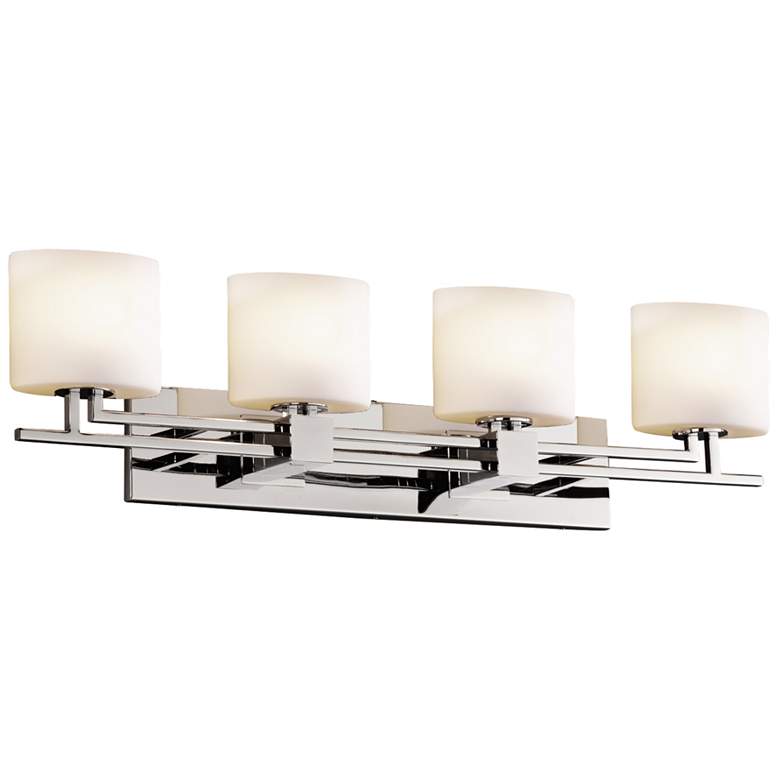Image 1 Fusion - Aero 4-Light LED Oval Bath Bar - Opal - Chrome