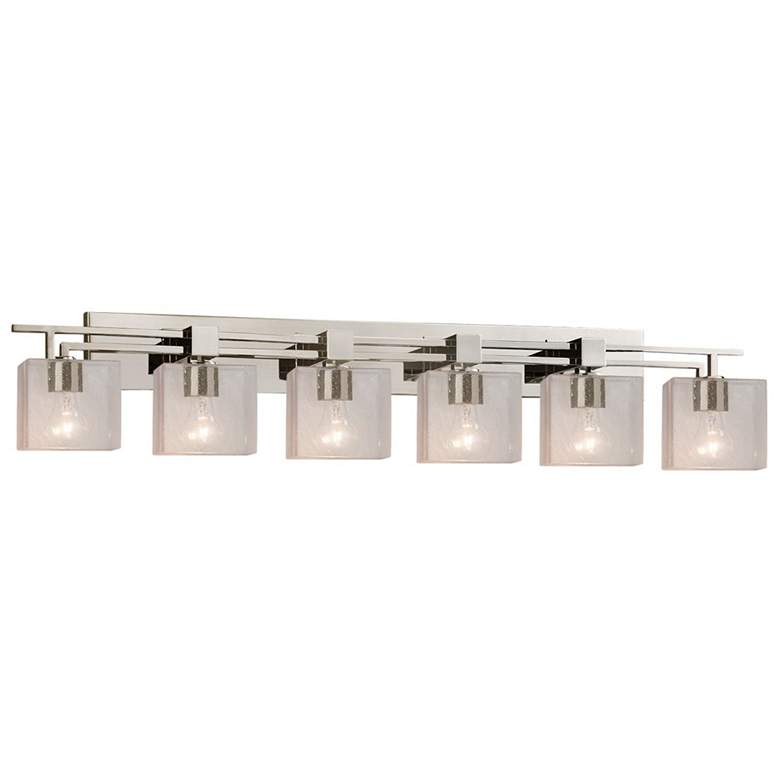Image 1 Fusion Aero 6-Light Bath Bar - Rectangle Shade - Nickel - Seeded - LED