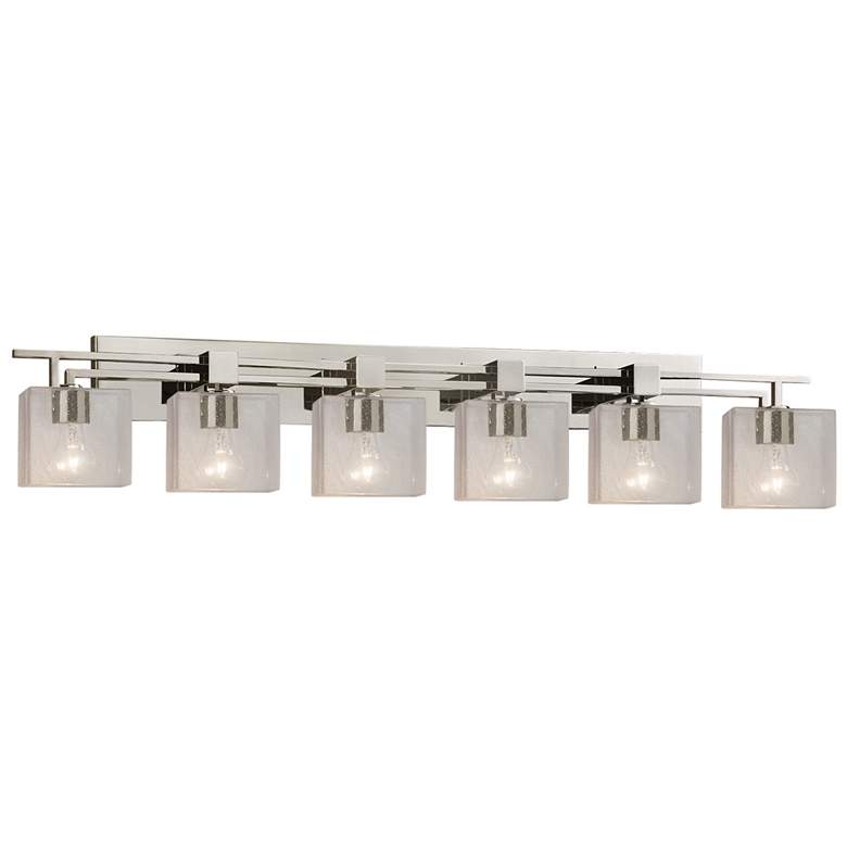 Image 1 Fusion Aero 6-Light Bath Bar - Rectangle Shade - Nickel - Seeded