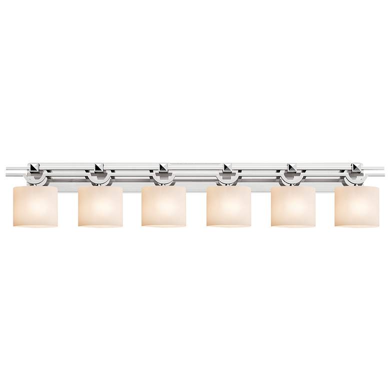 Image 1 Fusion Argyle 10.25" High 6-Light Polished Chrome Bath/Vanity w/ Opal Shade
