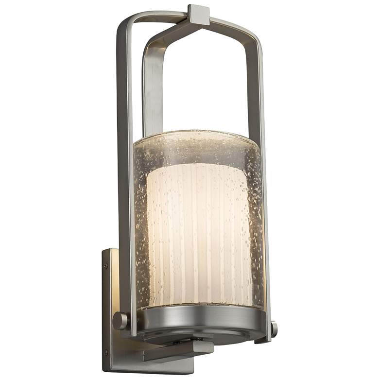 Image 1 Fusion Atlantic 12 1/2 inch High Nickel LED Outdoor Wall Light