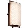 Fusion Avalon 12"H Weave Glass Bronze LED Outdoor Wall Light