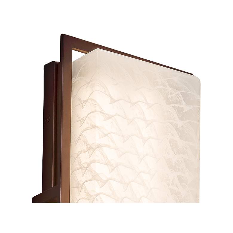 Image 2 Fusion Avalon 12"H Weave Glass Bronze LED Outdoor Wall Light more views