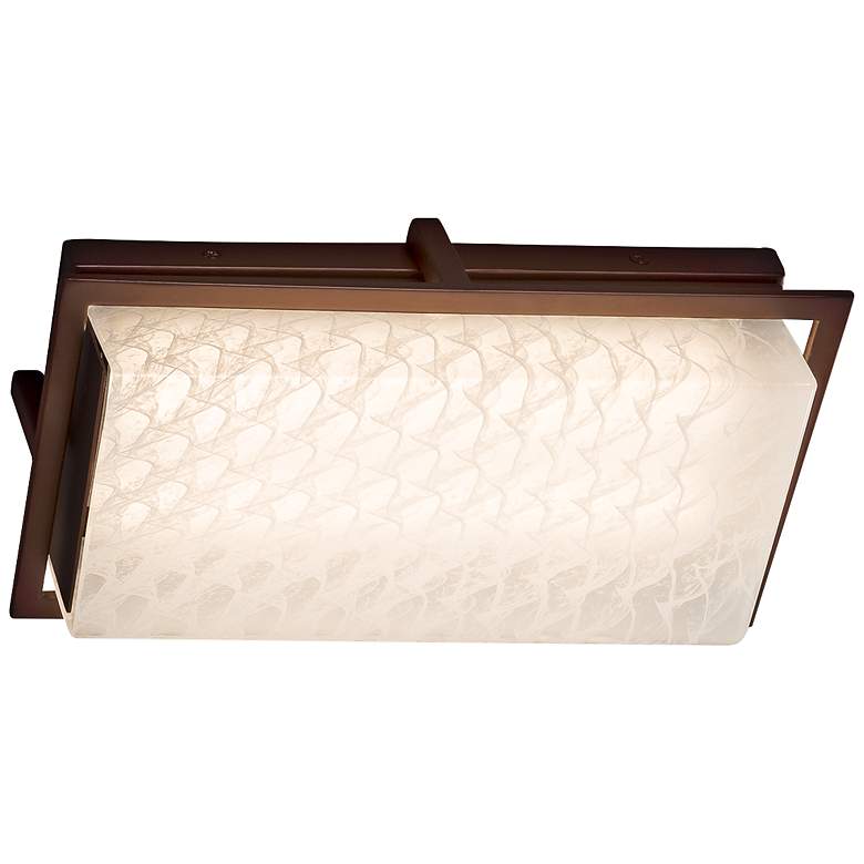 Image 3 Fusion Avalon 12 inchH Weave Glass Bronze LED Outdoor Wall Light more views