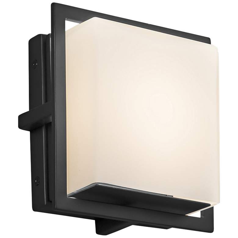 Image 1 Fusion Avalon 6 1/2 inch High Black Opal LED Outdoor Wall Light
