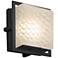 Fusion Avalon 6 1/2" High Black Weave LED Outdoor Wall Light