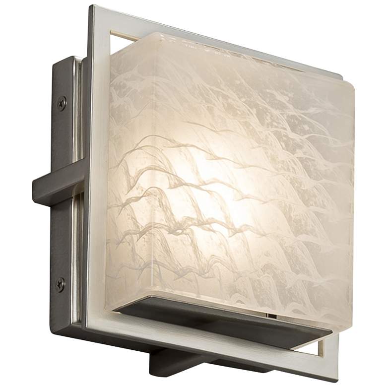 Image 1 Fusion Avalon 6 1/2"H Brushed Nickel LED Outdoor Wall Light