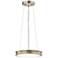 Fusion™ Bevel 12 1/2"W Brushed Brass LED Pendant Light