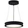 Fusion™ Bevel 8 1/2" Wide Matte Black LED Mini Pendant