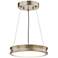 Fusion™ Bevel 8 1/2"W Brushed Brass LED Mini Pendant