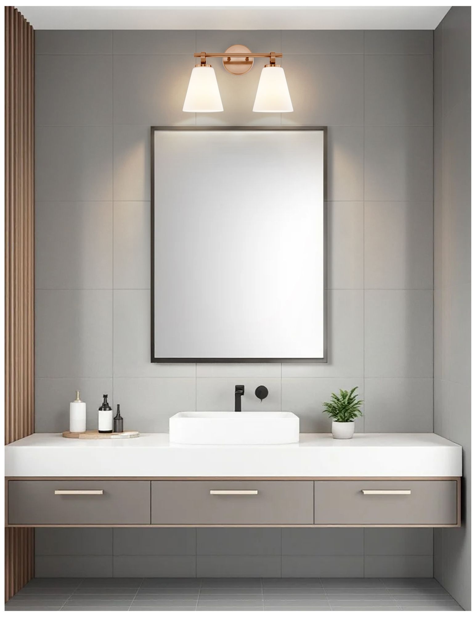 Image 7 Fusion Bolzano 16" Wide 2-Light Brushed Brass, Opal Bath/Vanity more views