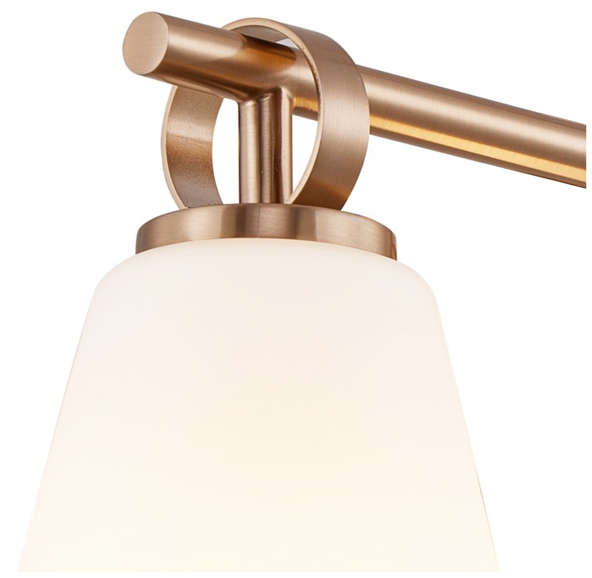 Image 5 Fusion Bolzano 33" Wide 4-Light Brushed Brass, Opal Bath/Vanity more views