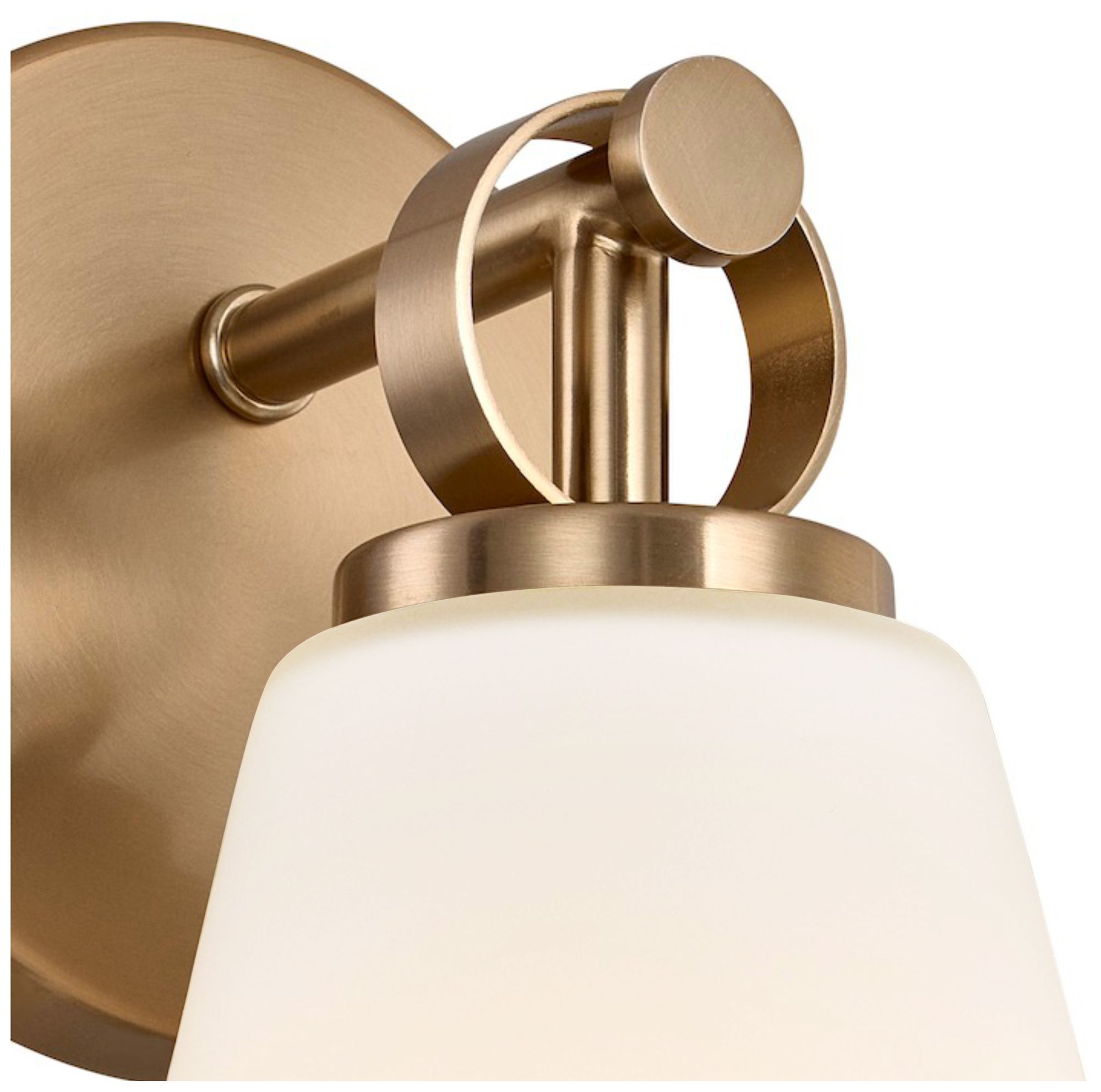 Image 5 Fusion Bolzano 9.75" High Brushed Brass, Opal Wall Sconce more views