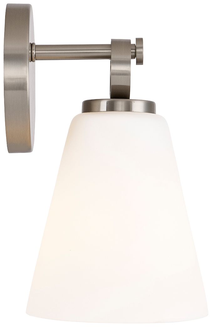 Image 5 Fusion Bolzano 9.75" High Brushed Nickel, Opal Wall Sconce more views