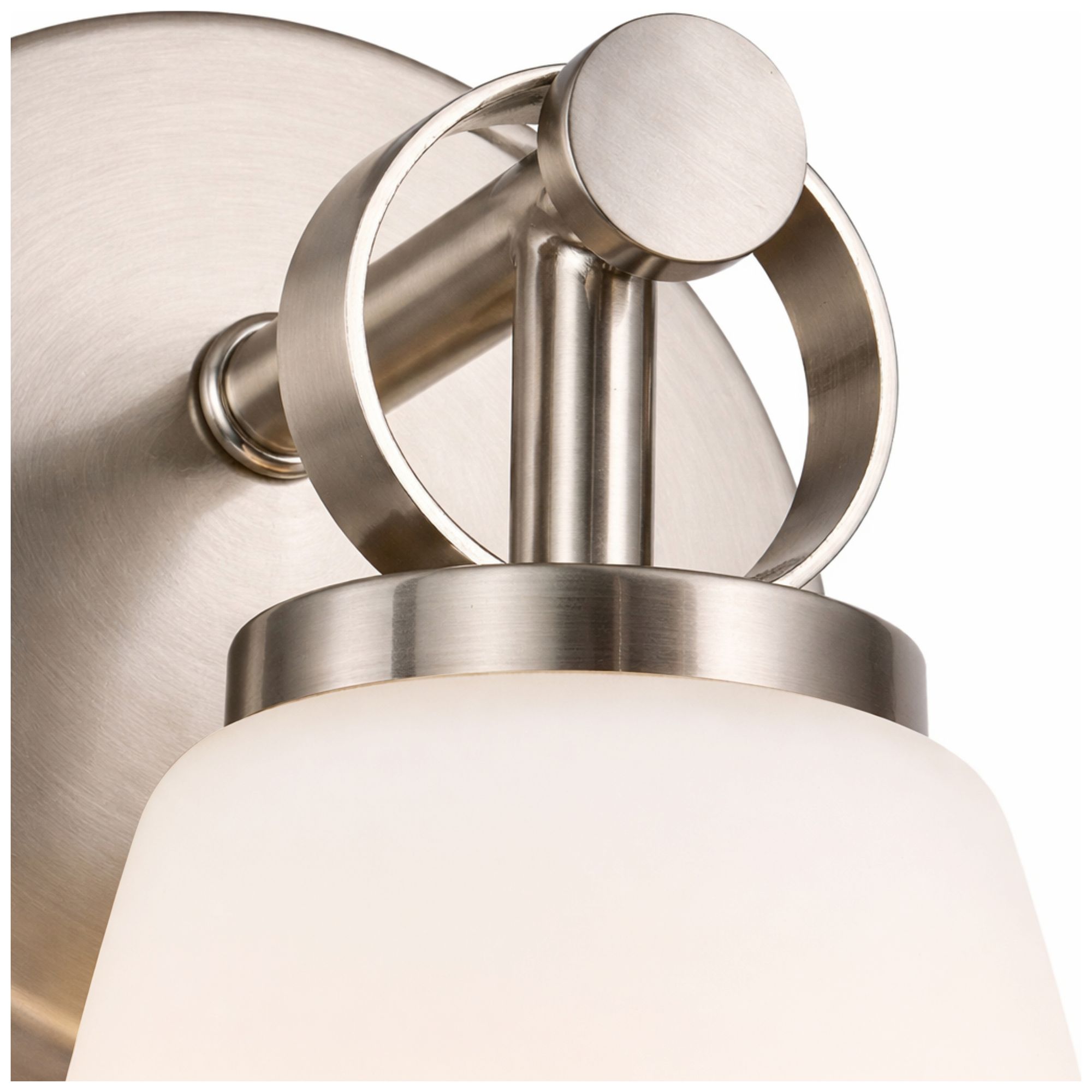 Image 6 Fusion Bolzano 9.75" High Brushed Nickel, Opal Wall Sconce more views