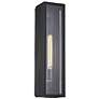 2_Fusion Briarwood 22"H Matte Black Outdoor Wall Sconce w/ Clear Shade