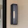 1_Fusion Briarwood 22"H Matte Black Outdoor Wall Sconce w/ Clear Shade