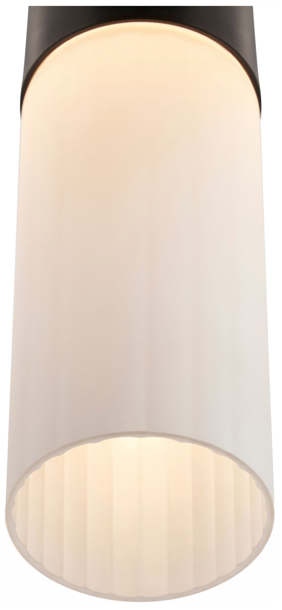 Image 7 Fusion Cellini 13.5" High Matte Black, Ribbed Opal LED Wall Sconce more views