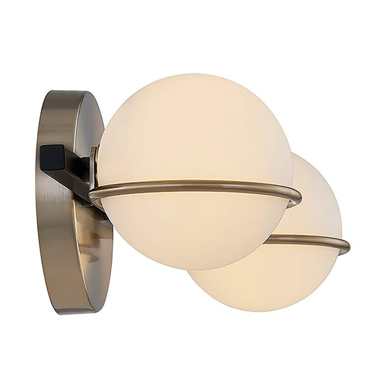 Image 7 Fusion Centric 14.25" Wide 2 Light Matte Black And Brass Bath Bar more views
