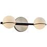 3_Fusion Centric 14 1/4"W Black and Brass 2-Light Bath Light more views