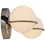 7_Fusion Centric 14 1/4"W Black and Brass 2-Light Bath Light more views