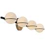 4_Fusion Centric 14 1/4"W Black and Brass 4-Light Bath Light more views