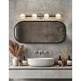 6_Fusion Centric 14 1/4"W Black and Brass 4-Light Bath Light more views
