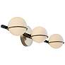 3_Fusion Centric 23"W Black and Brass 3-Light LED Bath Light more views