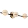4_Fusion Centric 23"W Black and Brass 3-Light LED Bath Light more views