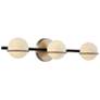 5_Fusion Centric 23"W Black and Brass 3-Light LED Bath Light more views