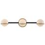 6_Fusion Centric 23"W Black and Brass 3-Light LED Bath Light more views