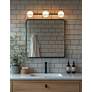 7_Fusion Centric 23"W Black and Brass 3-Light LED Bath Light more views