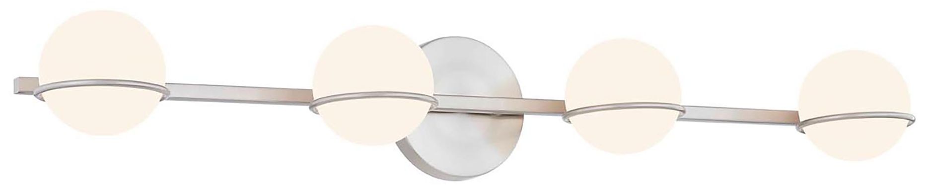 Fusion Centric 32" Wide Brushed Nickel 4-Light Bath Light