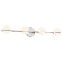Fusion Centric 32" Wide Brushed Nickel 4-Light Bath Light