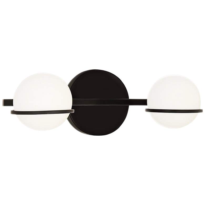 Image 1 Fusion™ Centric 5" High Black 2-Light LED Wall Sconce
