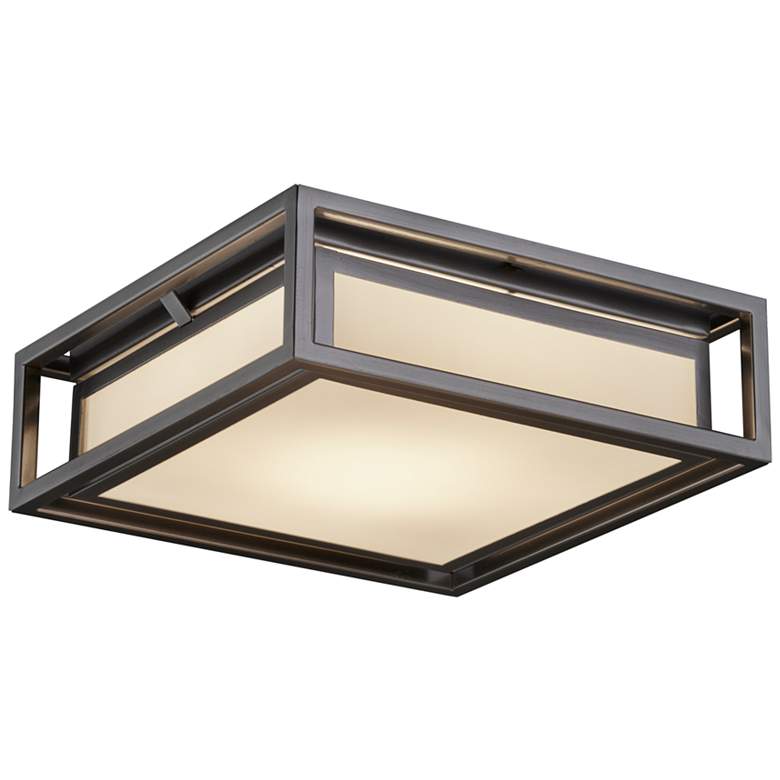 Image 2 Fusion Collection Bayview 12"W Brushed Nickel LED Ceiling Light
