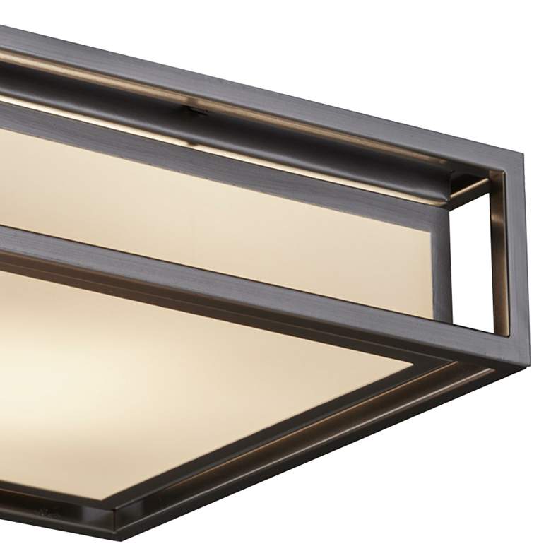 Image 3 Fusion Collection Bayview 12 inchW Brushed Nickel LED Ceiling Light more views