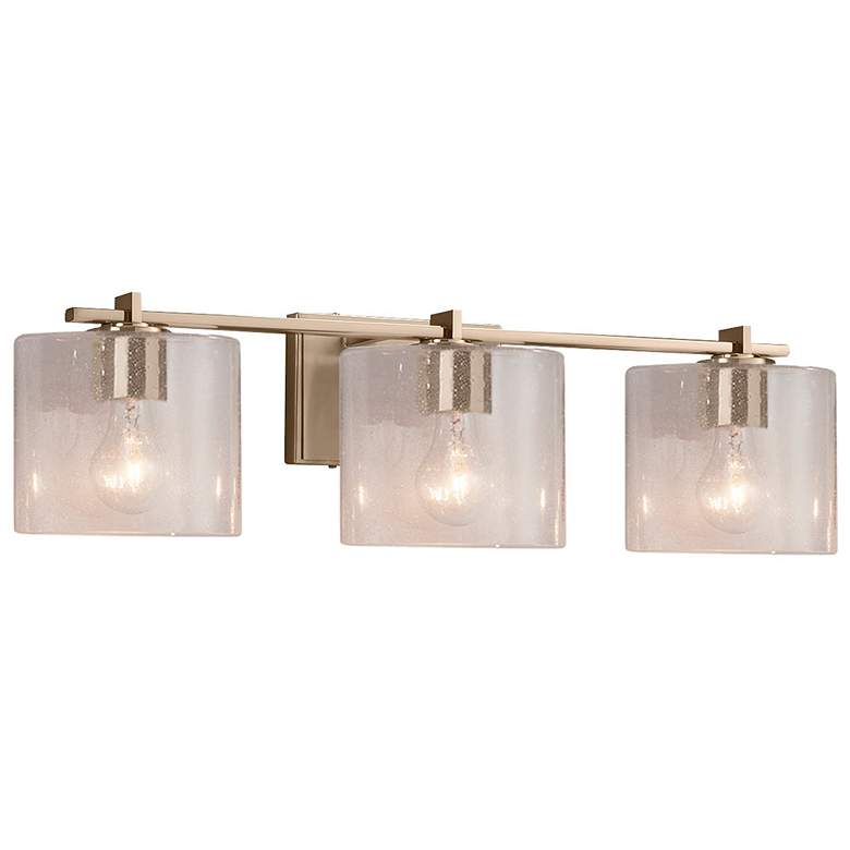 Image 1 Fusion Era 3-Light Bath Bar - Oval Shade - Brushed Brass - Seed