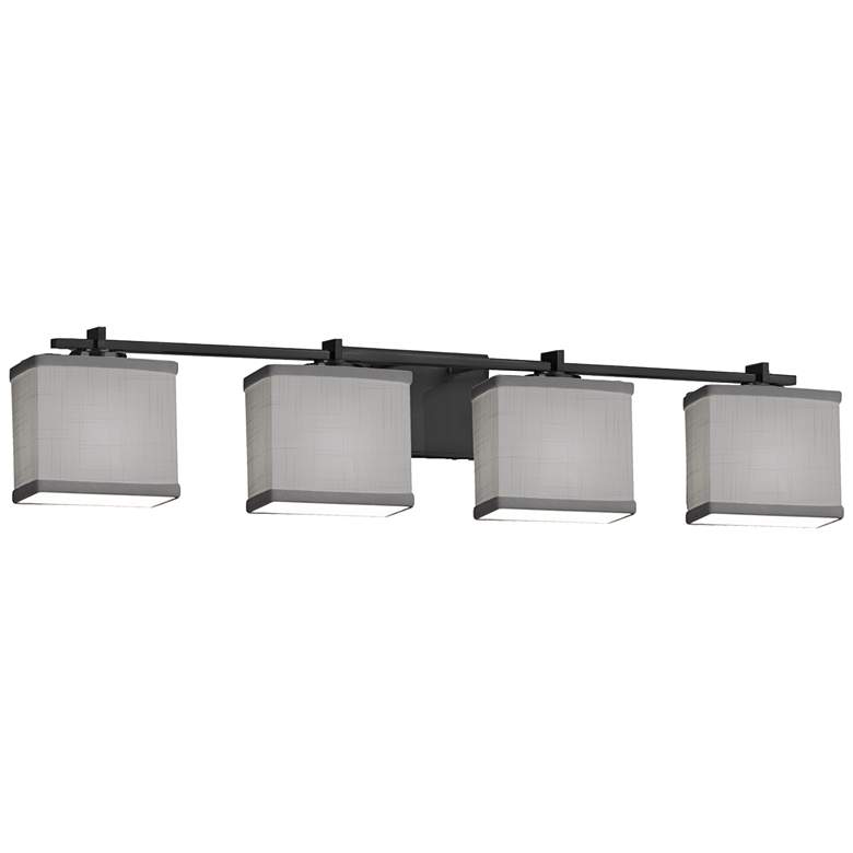 Image 1 Fusion Era 4-Light Bath Bar - Rectangle Shade - Black - Opal